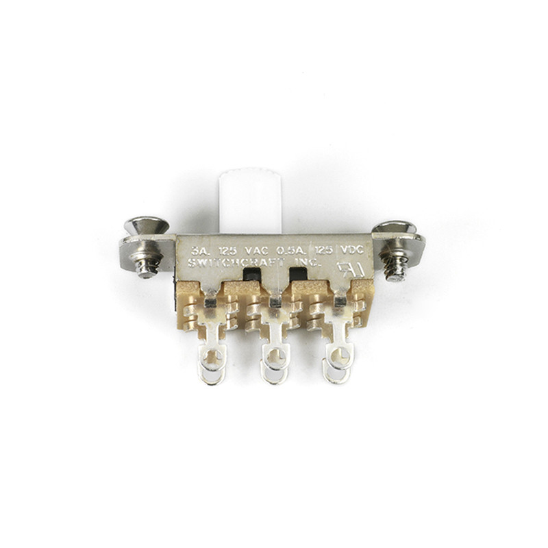 SWITCHCRAFT® SLIDE SWITCH ON-ON FOR JAZZMASTER® / JAGUAR® WHITE TIP