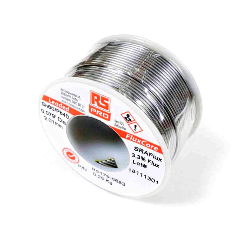 SOLDERING WIRE 1mm DIA LEAD 40%, TIN 60% MELTING 183/188°C 250G