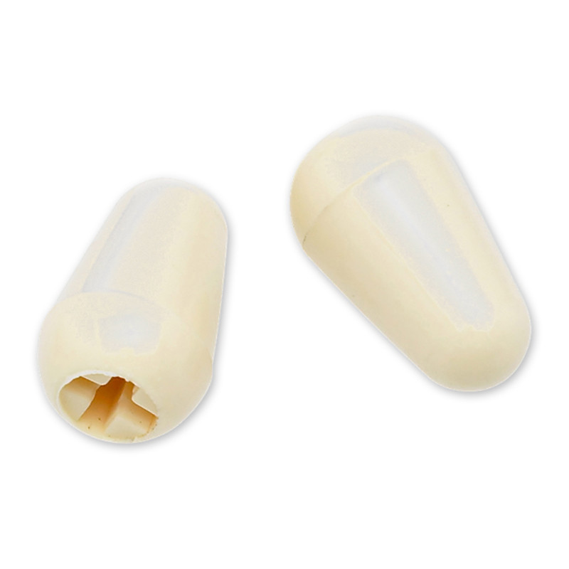 FENDER® STRATOCASTER® SWITCH TIPS AGED WHITE (2pcs)