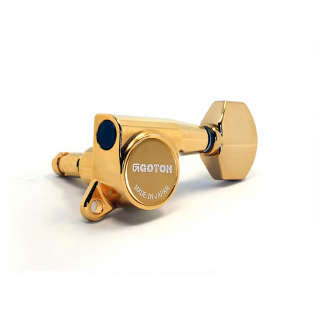 GOTOH® SG381 MG LOCKING MACHINE HEADS 6x1 RATIO 1:16 GOLD - Fred's